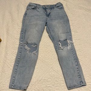 High Rise White Wash Jeans